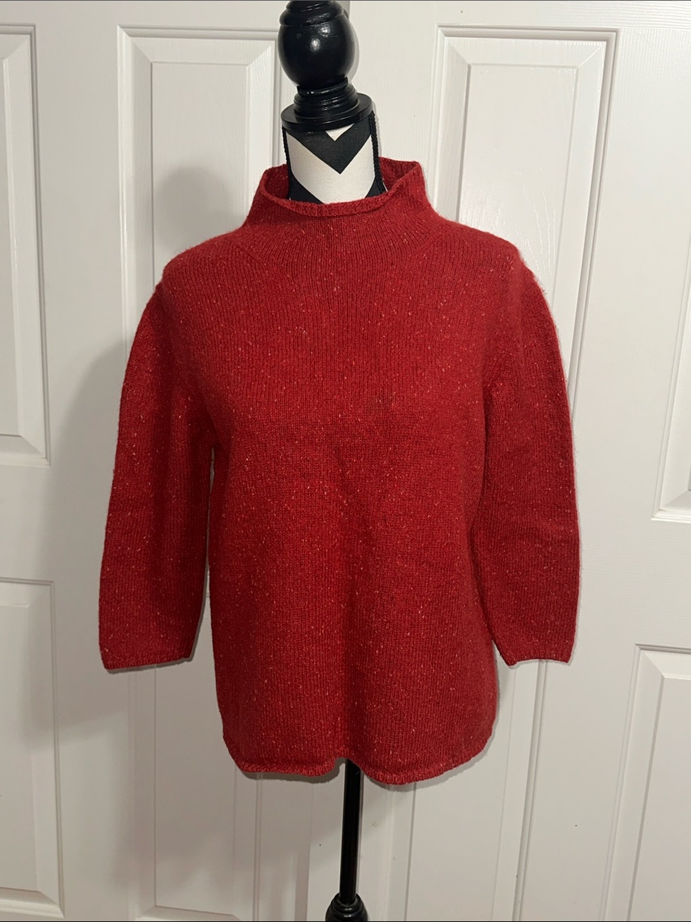 L.L. Bean Red Mock Neck Sweater